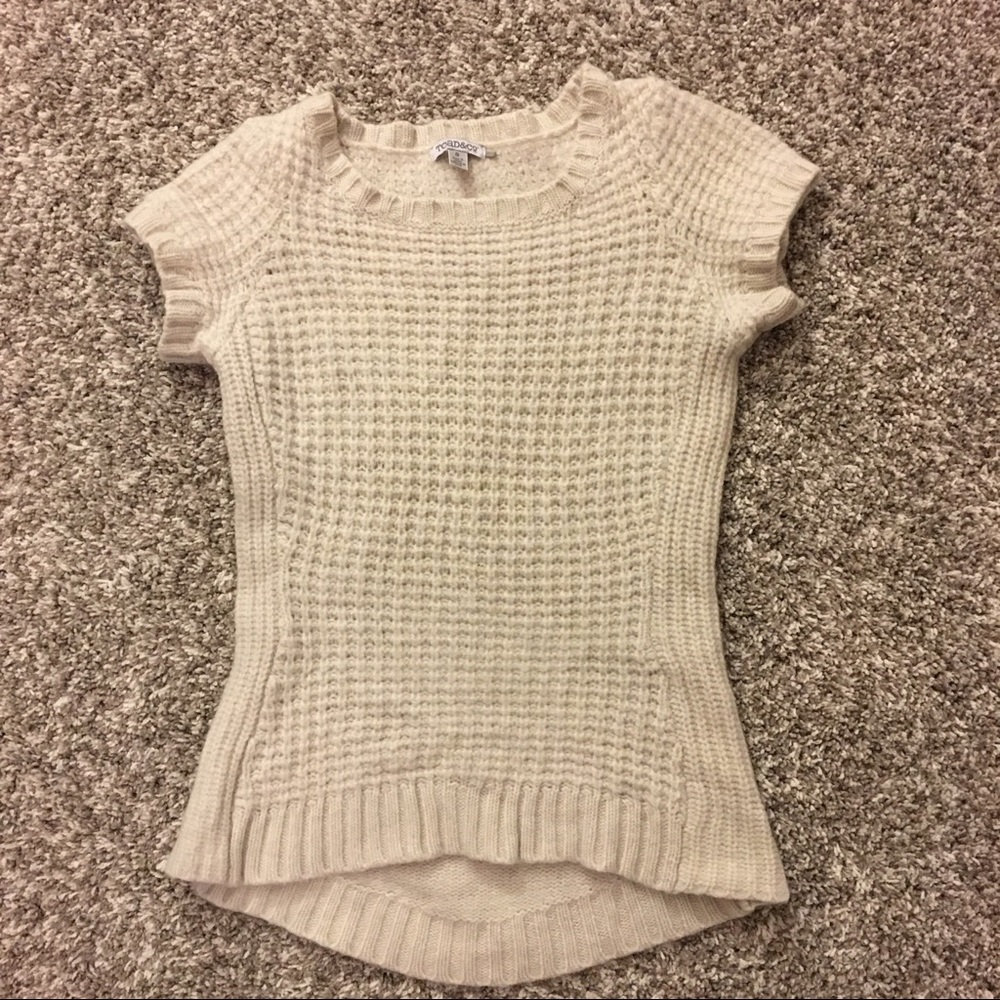 Toad & Co. Cream short sleeve sweater
